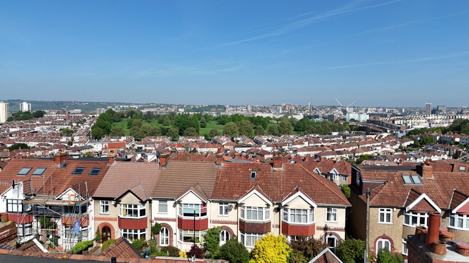 Drone view used for a roof inspection